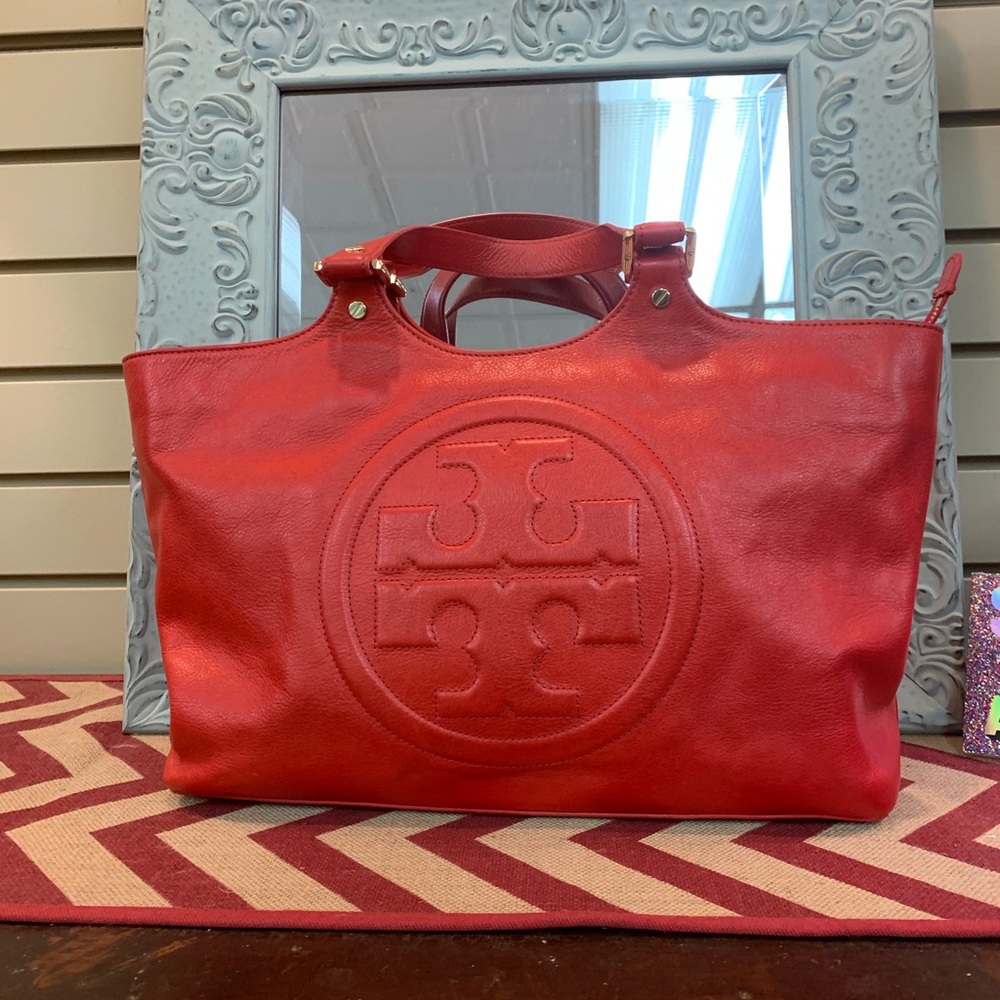 Gently used Tory Burch red tote